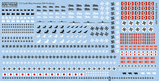 Kits-World KW132141 1:32 Various Generic âKillâ Markings