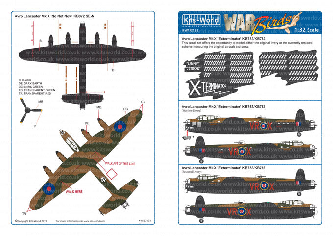 Kits-World KW132142 1:32 Avro Lancaster B Mk.X