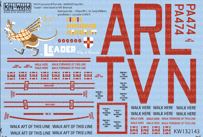 Kits-World KW132143 1:32 Avro Lancaster Bomber B.Mk.I