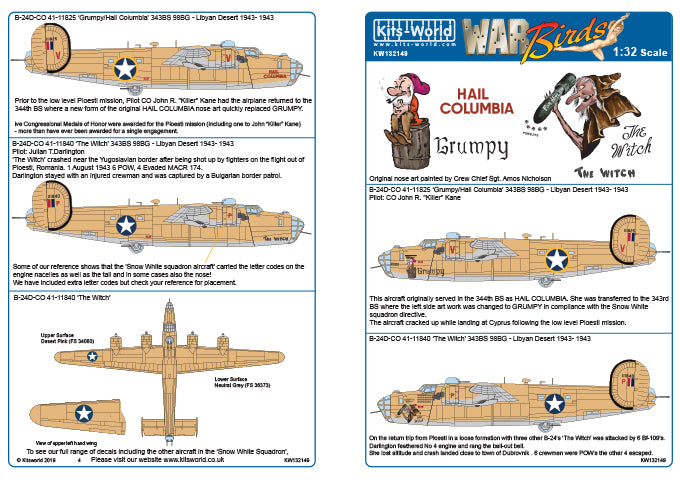 Kits-World KW132149 1:32 Consolidated B-24D Liberator