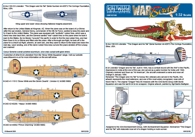 Kits-World KW132150 1:32 Consolidated B-24J Liberator