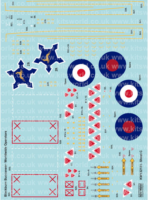 Kits-World KW132151 1:32 Blackburn Buccaneers RAF and other Operators