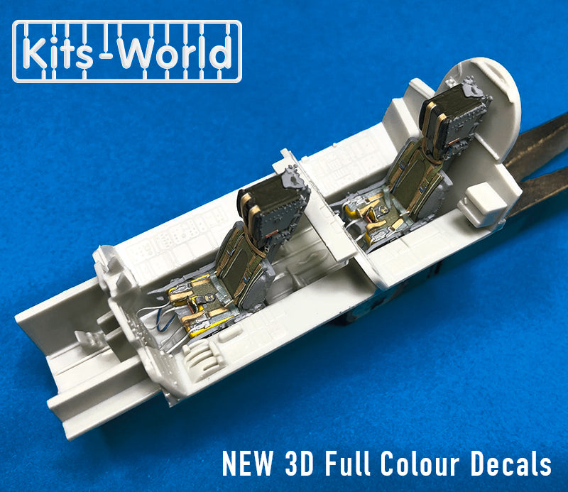 Kits-World 3D132020 1:32 Full Colour 3D Decals - RAF Panavia Tornado 'MB' Ejection Seat Seat Belt Set