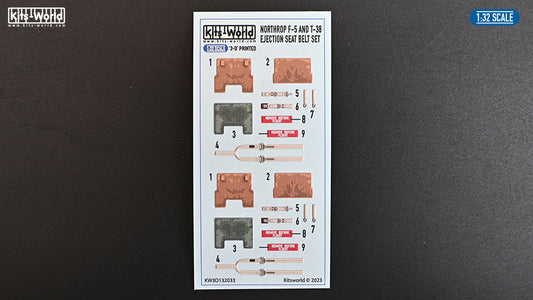 Kits-World 3D132033 1:32 Northrop F-5 & T-38 3D full colour Seat Harness '