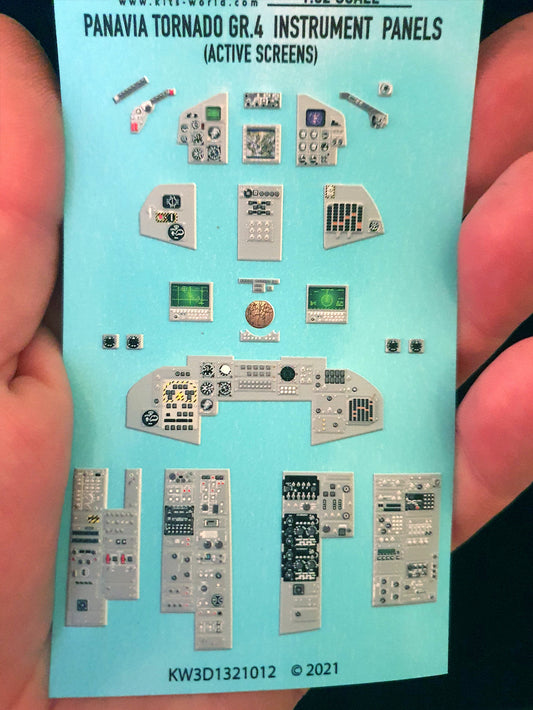Kits-World 3D1321012 1:32 Full Colour 3D Decals - Panavia Tornado GR.4 (Screens Active) Cockpit Instrument Panel