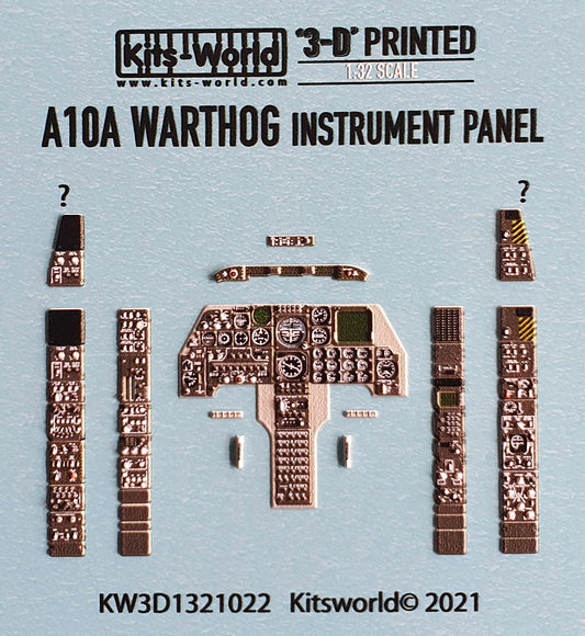 Kits-World 3D1321022 1:32 Full Colour 3D Decals - Fairchild A-10A Thunderbolt II Warthog Cockpit Instrument Panel