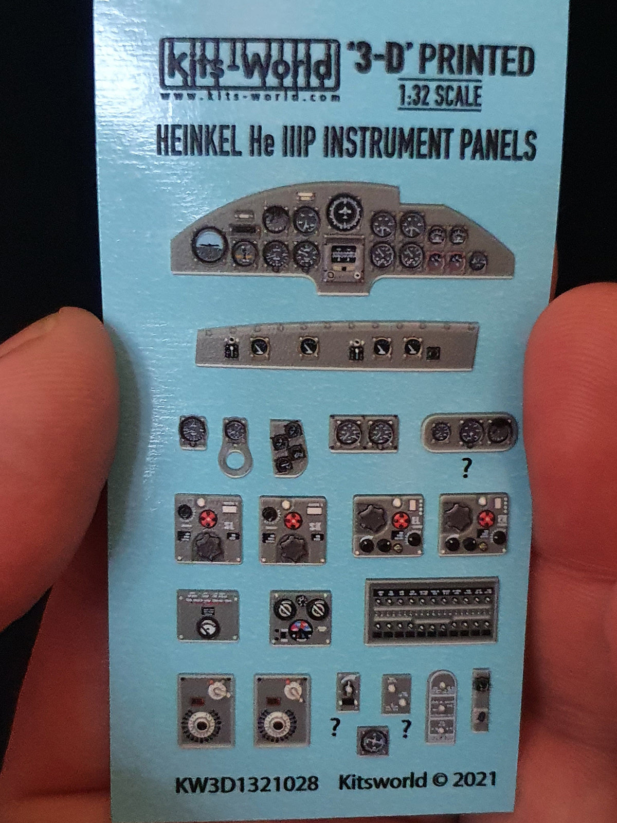 Kits-World 3D1321028 1:32 Full Colour 3D Decals - Heinkel He-111P-1 Cockpit Instrument Panel