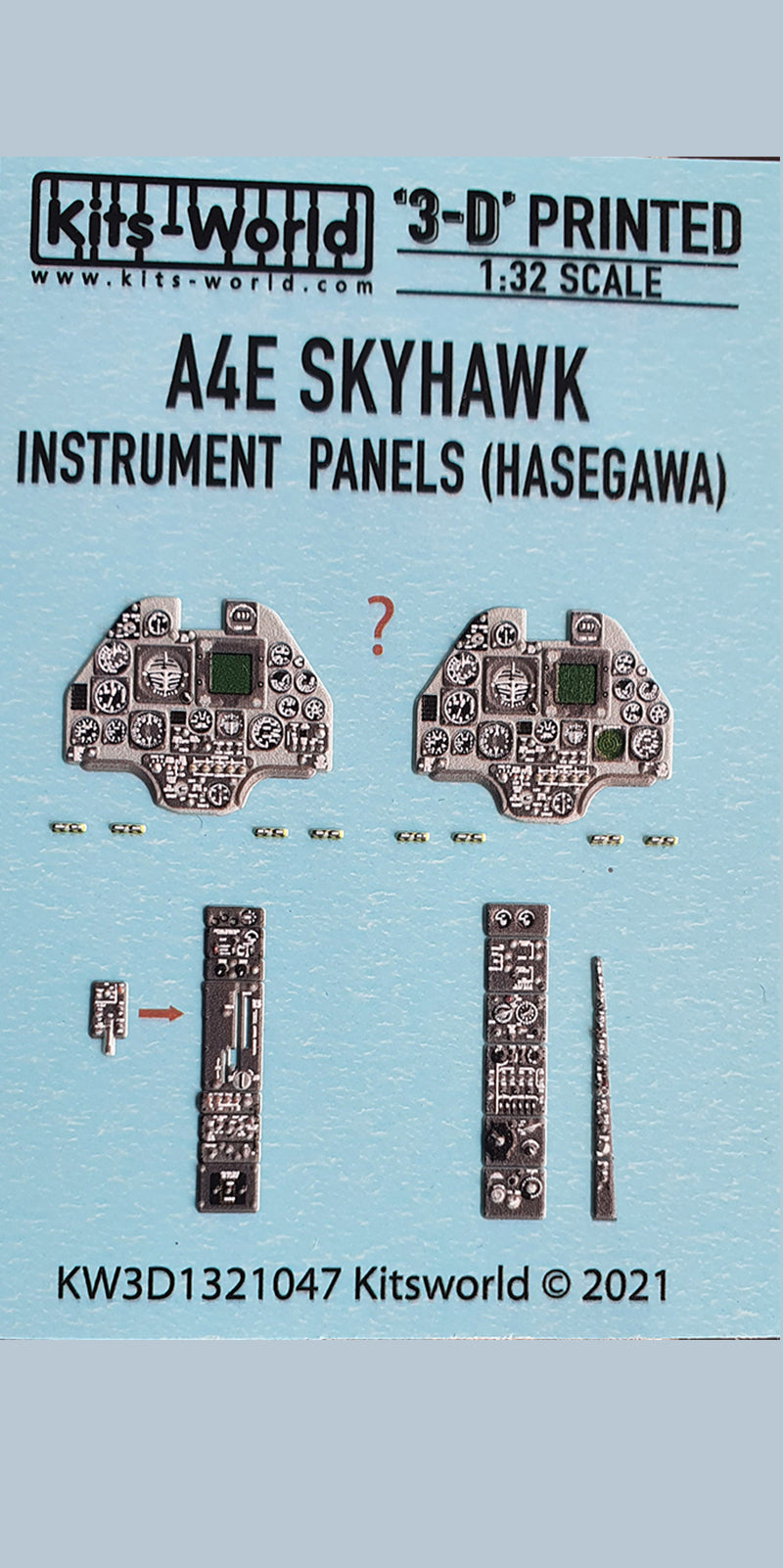 Kits-World 3D1321047 1:32 Full Colour 3D Decals - Douglas A-4E/F Skyhawk Cockpit Instrument Panel