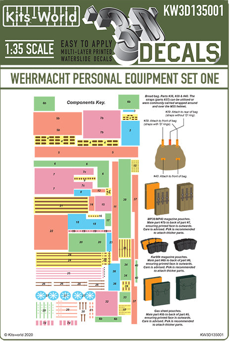 Kits-World 3D135001 1:35 Wehrmacht Personal Equipment 1938-40 Enlisted Men Part 1