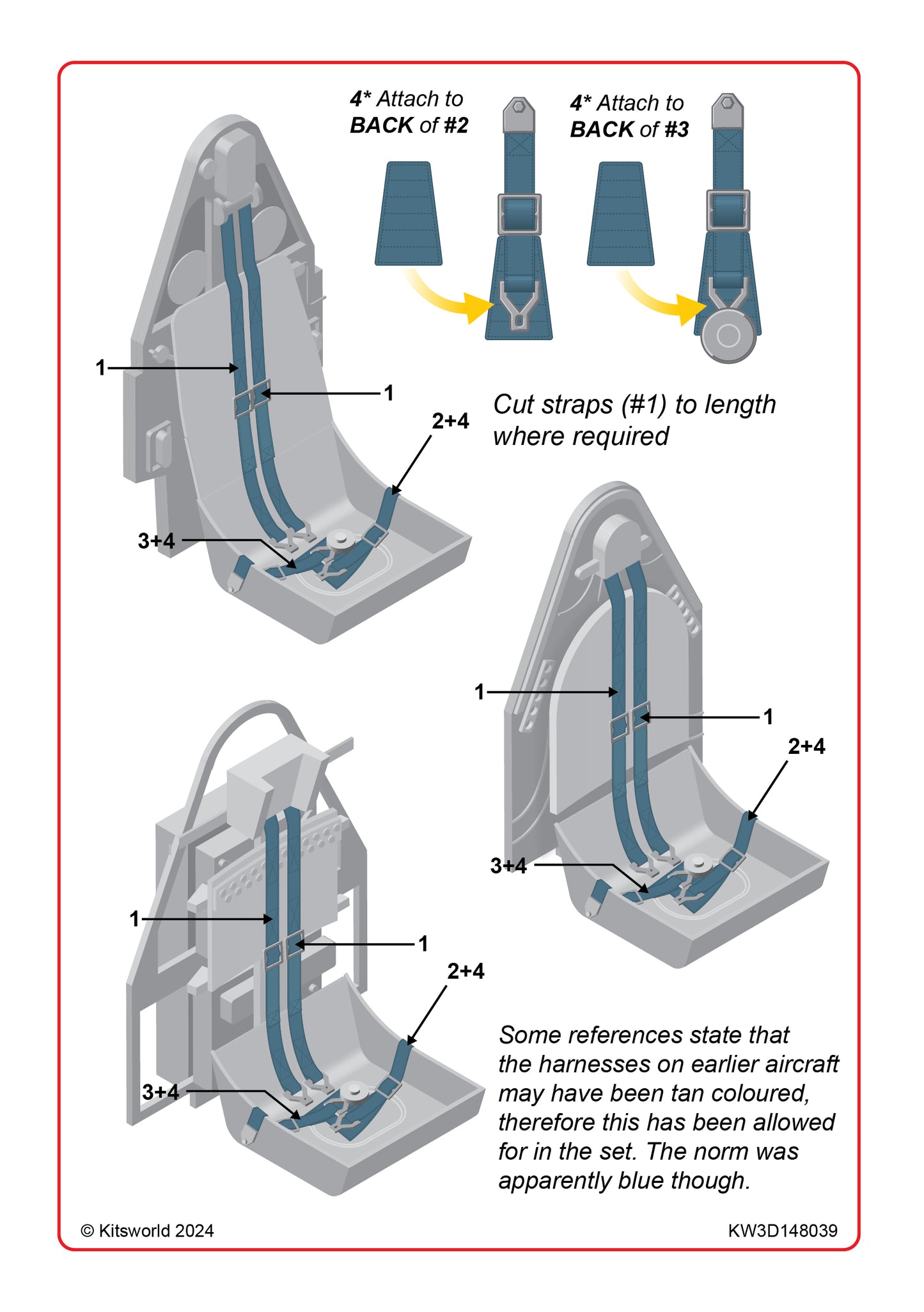 Kits-World KW3D148039 1:48 Fairey Gannet AS.1/AS.4 seat-belt harness