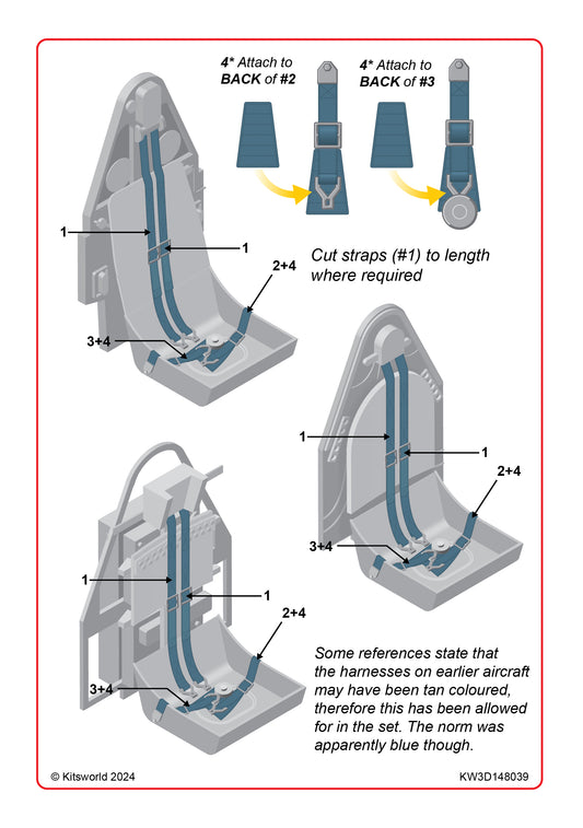 Kits-World KW3D148039 1:48 Fairey Gannet AS.1/AS.4 seat-belt harness