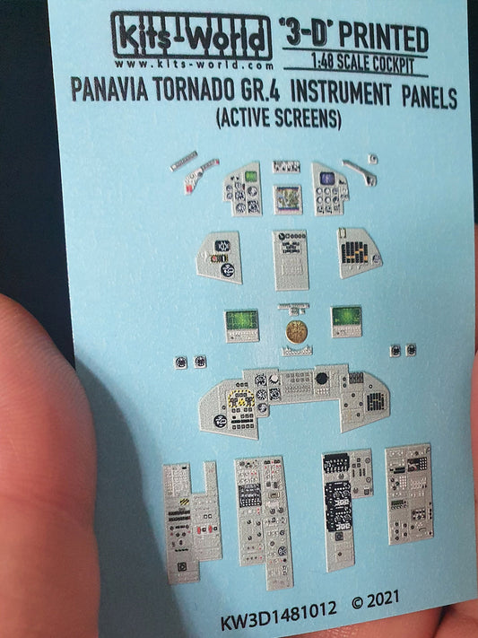 Kits-World 3D1481012 1:48 Full Colour 3D Decals - Panavia Tornado GR.4 (Screens On) Cockpit Instrument Panel