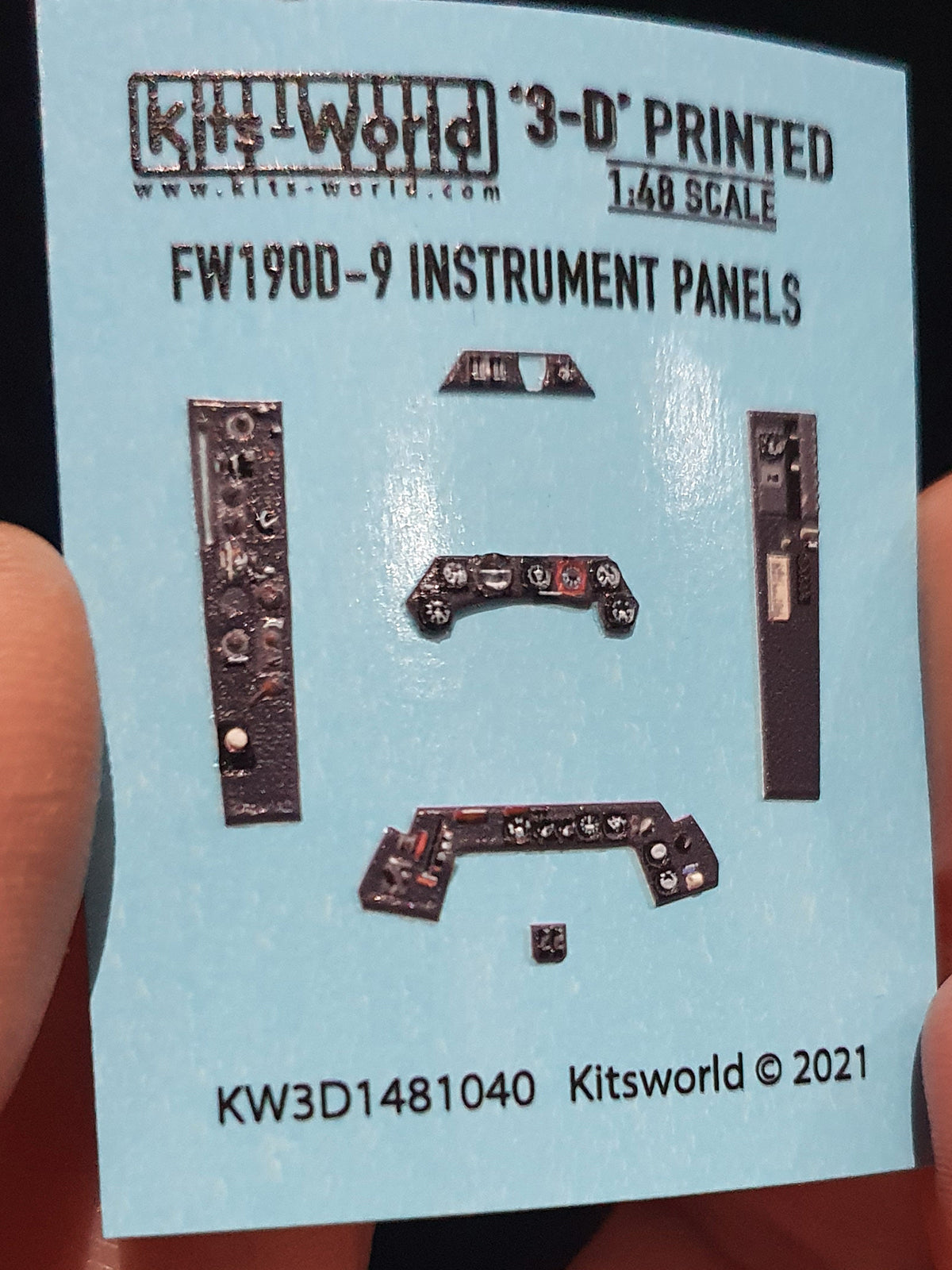 Kits-World 3D1481040 1:48 Full Colour 3D Decals - Focke-Wulf Fw-190D-9 Cockpit Instrument Panel