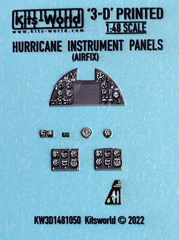 Kits-World 3D1481050 1:48 Full Colour 3D Decals - Hawker Hurricane Cockpit Instrument Panel