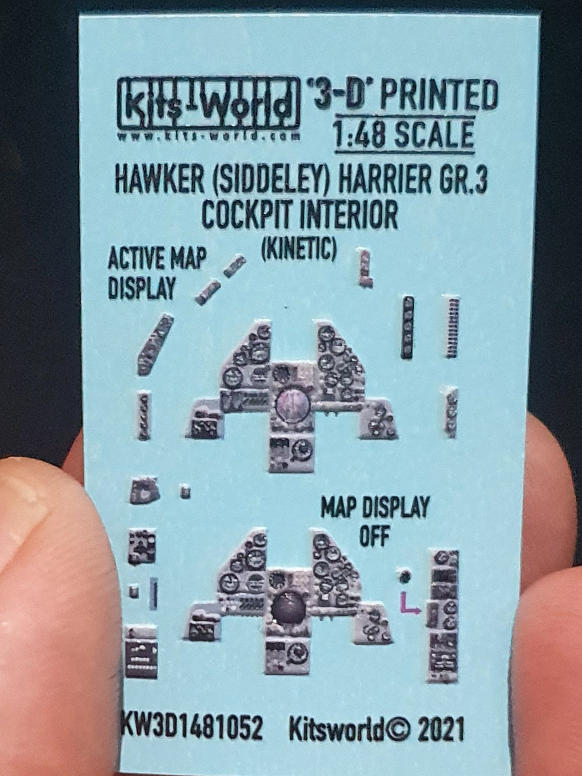 Kits-World 3D1481052 1:48 Full Colour 3D Decals - BAe Harrier GR.3 Cockpit Instrument Panel