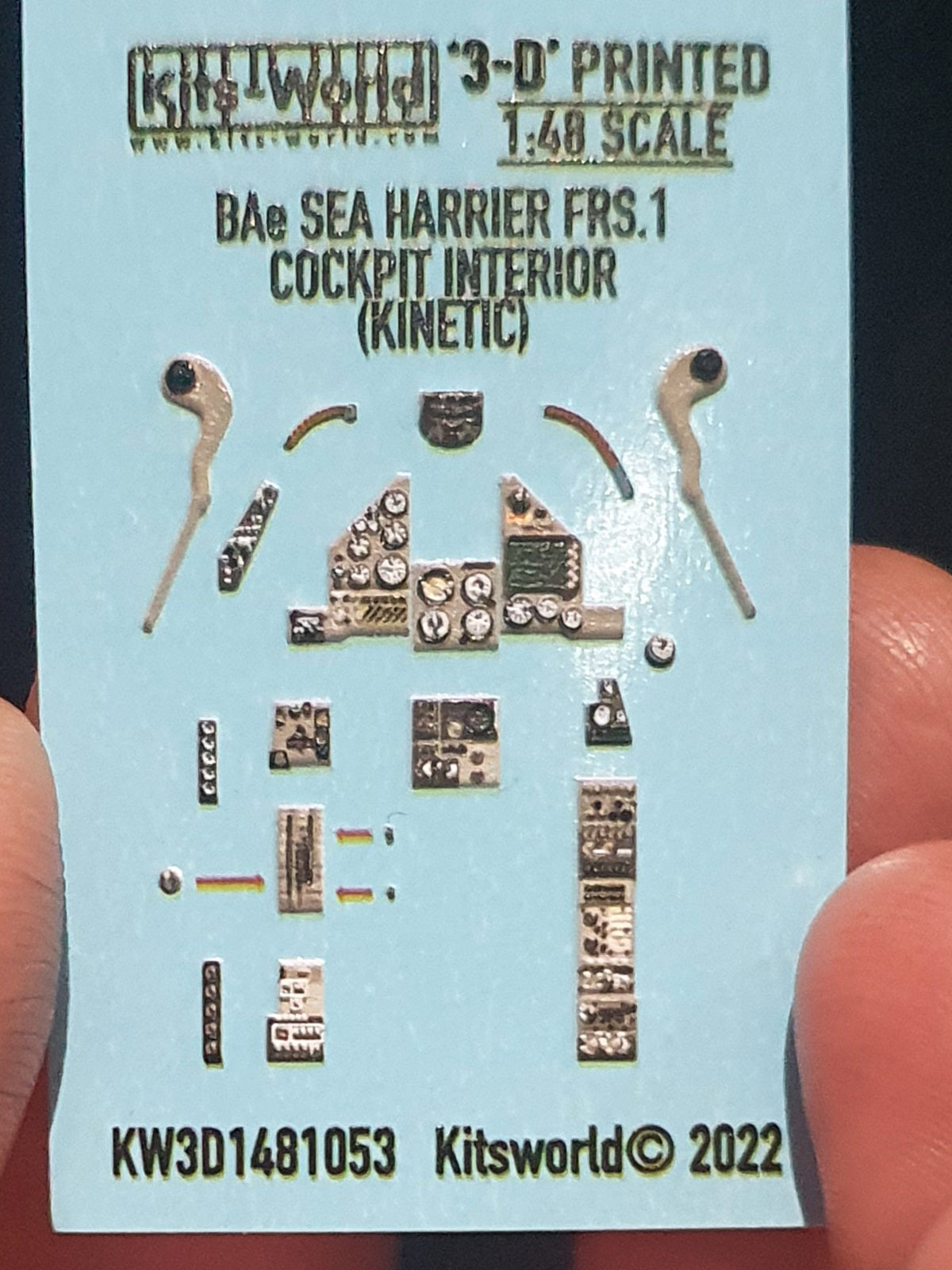 Kits-World 3D1481053 1:48 Full Colour 3D Decals - BAe Sea Harrier FRS.1 (Screens Off) Cockpit Instrument Panel