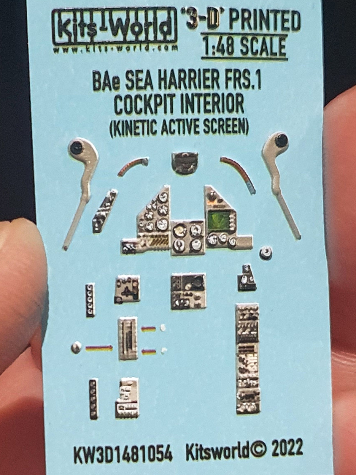 Kits-World 3D1481054 1:48 Full Colour 3D Decals - BAe Sea Harrier FRS.1 (Screens On) Cockpit Instrument Panel