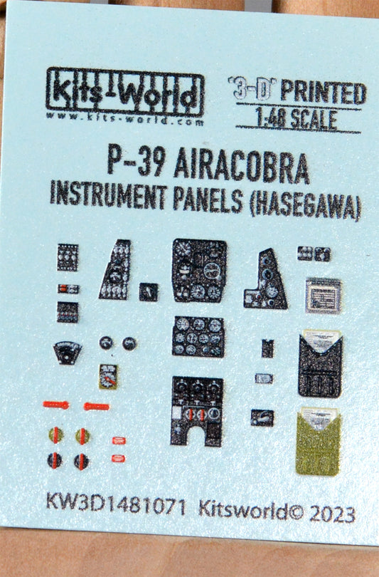 Kits-World 3D1481075 1:48 Full Colour 3D Decals - Bell P-39Q/N Airacobra Cockpit Instrument Panel