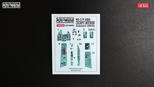 Kits-World KW3D1481087 1:48 Mikoyan MiG-21PF 3D cockpit decals