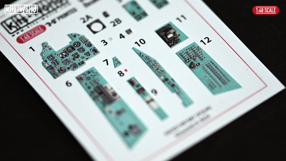 Kits-World KW3D1481087 1:48 Mikoyan MiG-21PF 3D cockpit decals