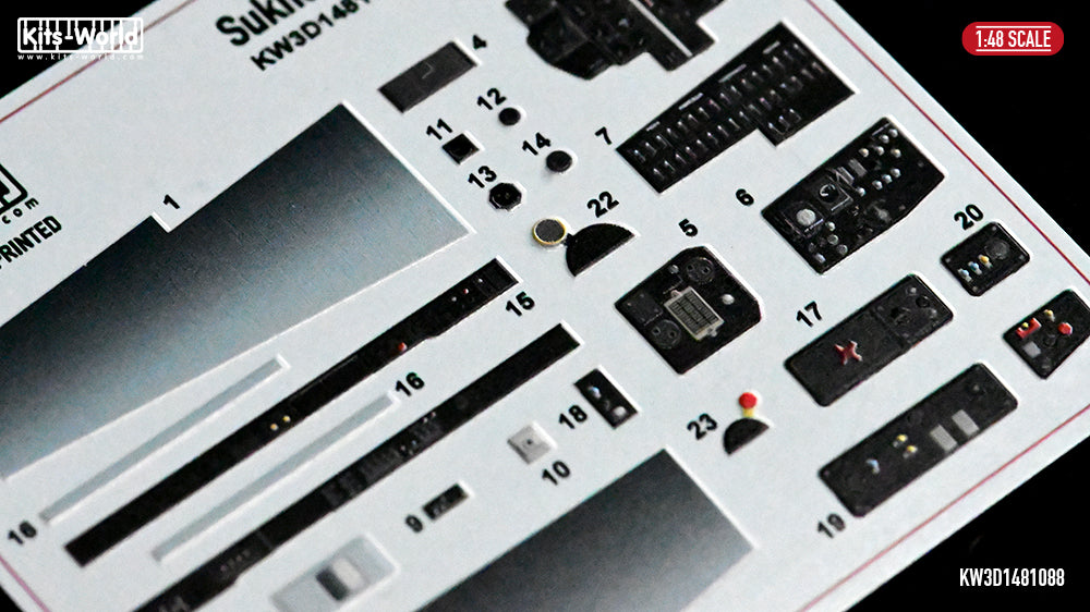 Kits-World KW3D1481088 1:48 Sukhoi Su-7BMK/Su-7BKL Cockpit - 3D cockpit decals