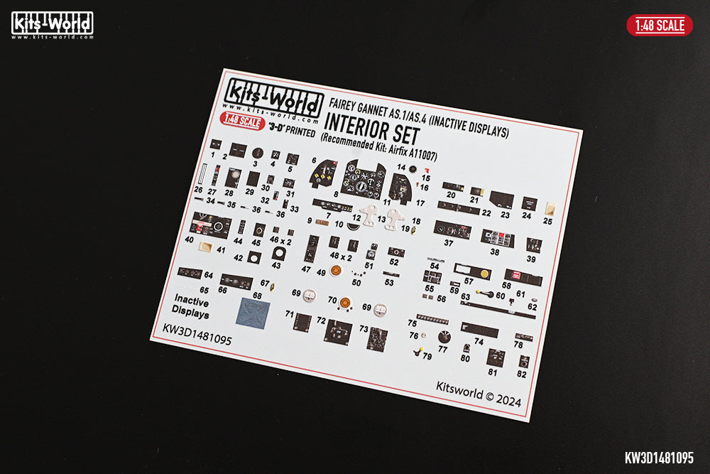 Kits-World KW3D1481095 1:48 Fairey Gannet AS.1/AS.4 (Inactive Display) cockpit interior