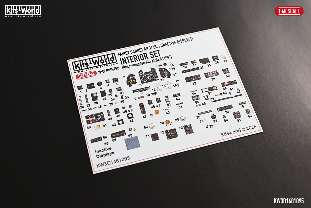 Kits-World KW3D1481095 1:48 Fairey Gannet AS.1/AS.4 (Inactive Display) cockpit interior