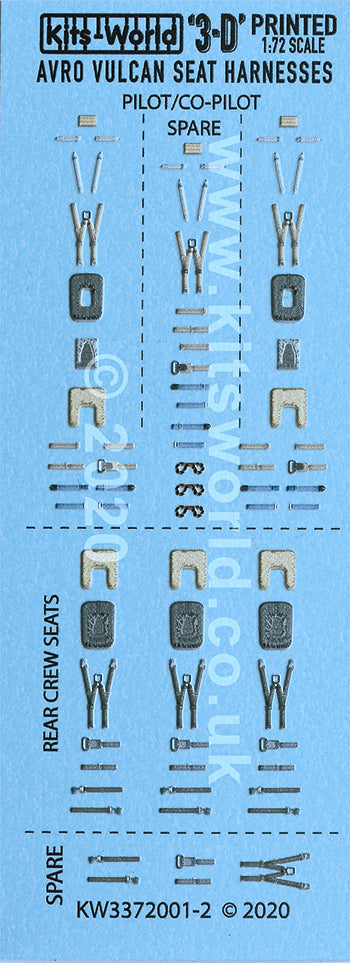 Kits-World 3D1721001 1:72 Full Colour 3D Decals - Avro Vulcan B.2 Instrumentation & Harnesses