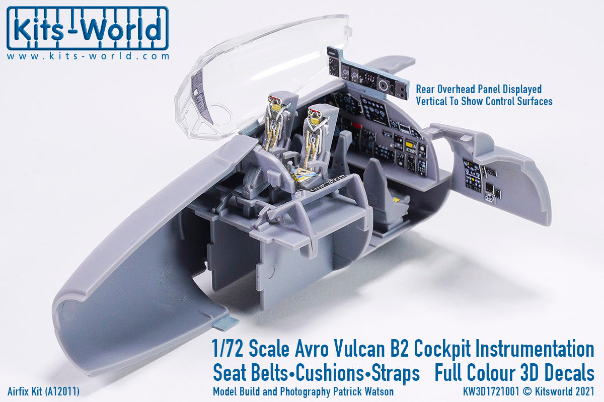 Kits-World 3D1721001 1:72 Full Colour 3D Decals - Avro Vulcan B.2 Instrumentation & Harnesses