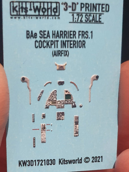 Kits-World 3D1721030 1:72 Full Colour 3D Decals - BAe Sea Harrier FRS.1 Cockpit Instrument Panels