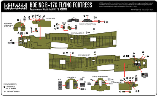 Kits-World KW3D1721046 1:72 B-17G Flying Fortress - Late Version - 3D Full colour Instrument Panels