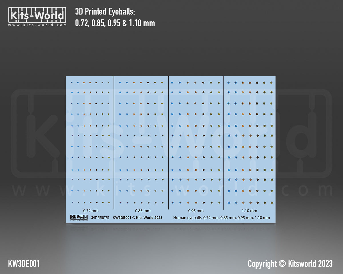 Kits-World 3DE001 Full Colour 3D Decals - 336 Human Eyeballs