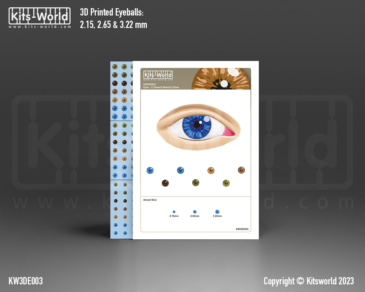 Kits-World 3DE003 Full Colour 3D Decals - 252 Human Eyeballs