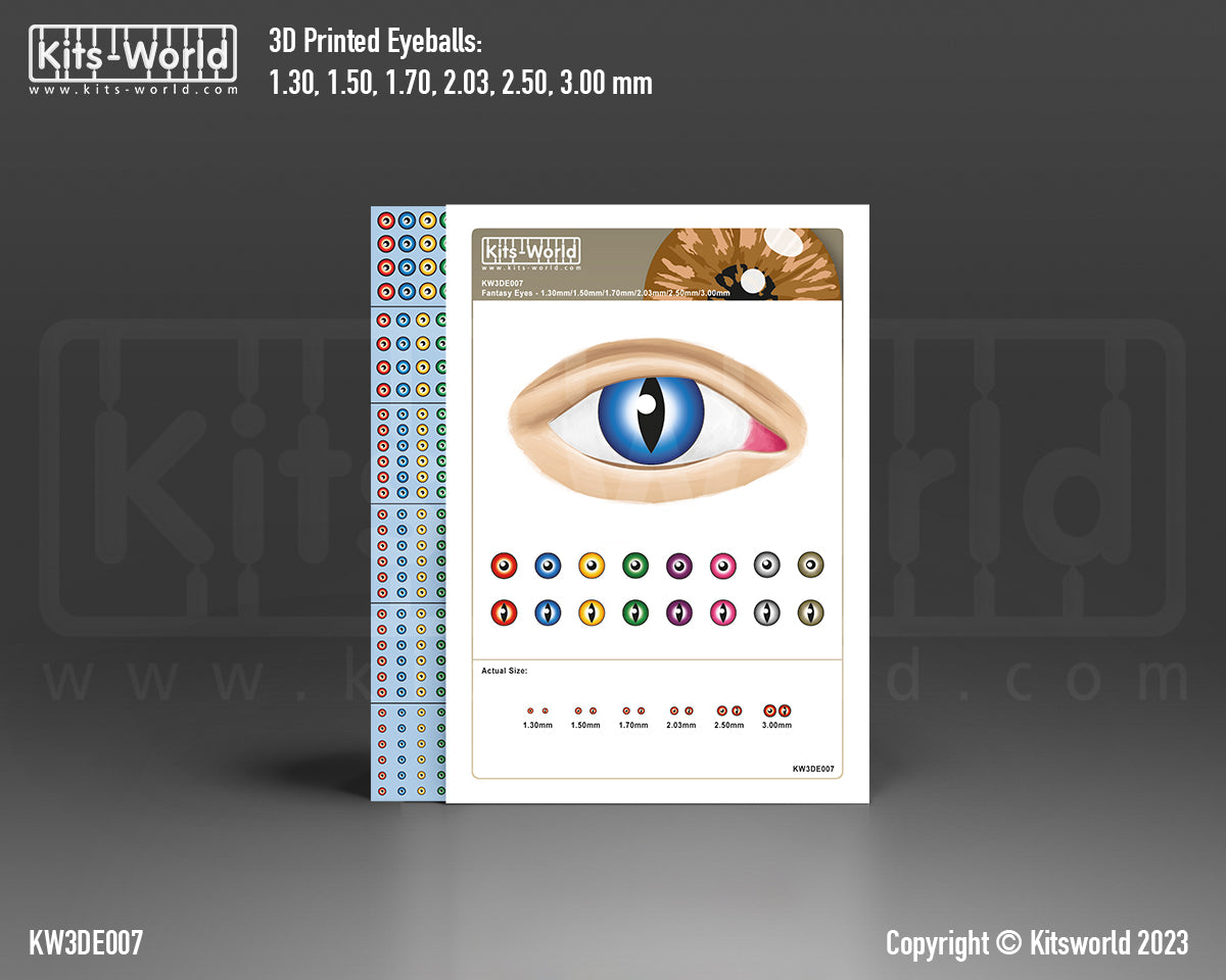 Kits-World 3DE007 Full Colour 3D Decals - 336 Fantasy Eyeballs