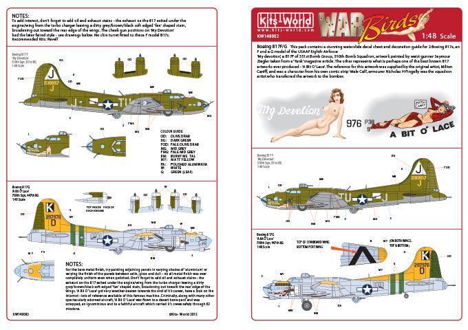 Kits-World KW148002 1:48 Boeing B-17F/G Flying Fortress