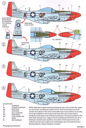 Kits-World KW148017 1:48 North-American P-51D Mustang 334th FS 4th FG Part 1