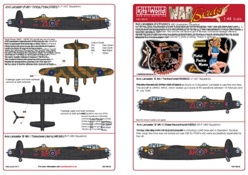 Kits-World KW148039 1:48 Avro Lancaster B.I/III