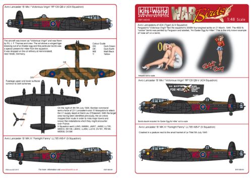 Kits-World KW148040 1:48 Avro Lancaster B.I/III