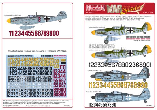 Kits-World KW148042 1:48 Luftwaffe Fighter Numbers