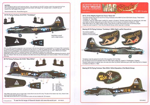 Kits-World KW148043 1:48 Boeing B-17G Flying Fortress