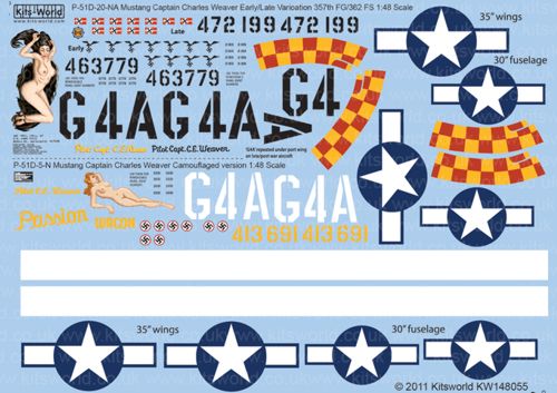 Kits-World KW148055 1:48 North-American P-51D Mustang