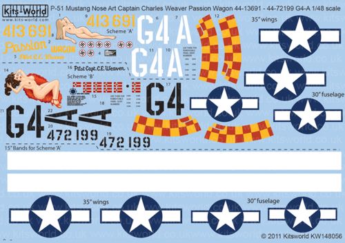 Kits-World KW148056 1:48 North-American P-51 Mustang