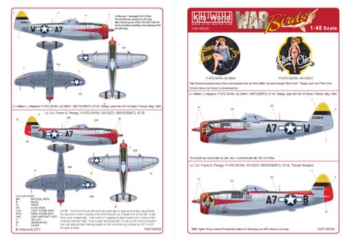 Kits-World KW148059 1:48 Republic P-47D Thunderbolt 368th FG 395th Fighter Squadron