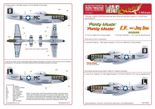 Kits-World KW148061 1:48 North-American P-51D Mustang 20th FG 79th Fighter Squadron