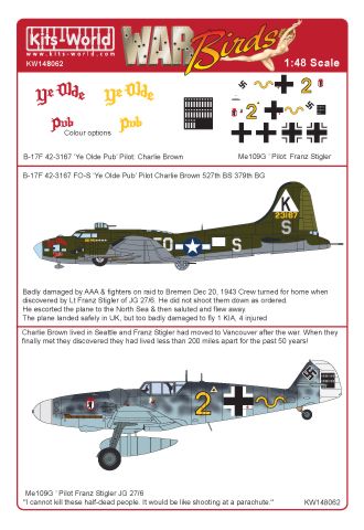 Kits-World KW148062 1:48 Boeing B-17F Flying Fortress