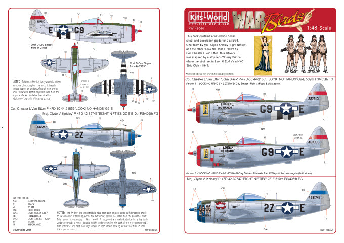 Kits-World KW148064 1:48 Republic P-47D Thunderbolt Eight Nifties