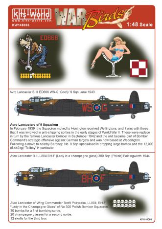Kits-World KW148066 1:48 Avro Lancaster B.I/III