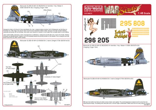 Kits-World KW148070 1:48 Martin  B-26 Marauders