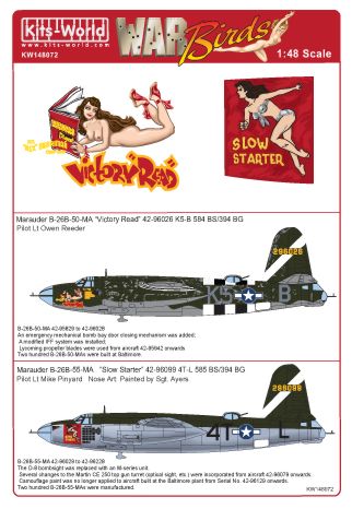 Kits-World KW148072 1:48 Martin B-26 Marauder