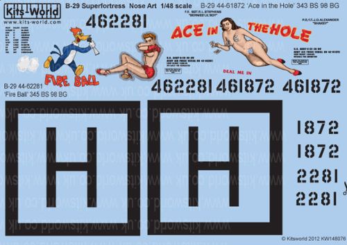 Kits-World KW148076 1:48 Boeing B-29A Superfortress